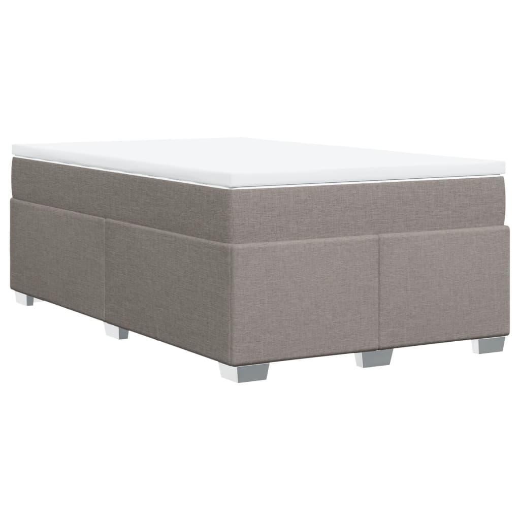 Κρεβάτι Boxspring με Στρώμα Taupe 120x200 εκ. Υφασμάτινο