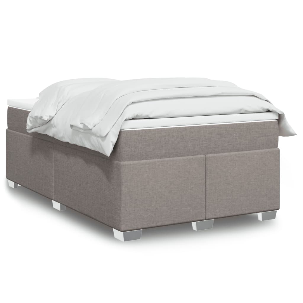 Κρεβάτι Boxspring με Στρώμα Taupe 120x200 εκ. Υφασμάτινο