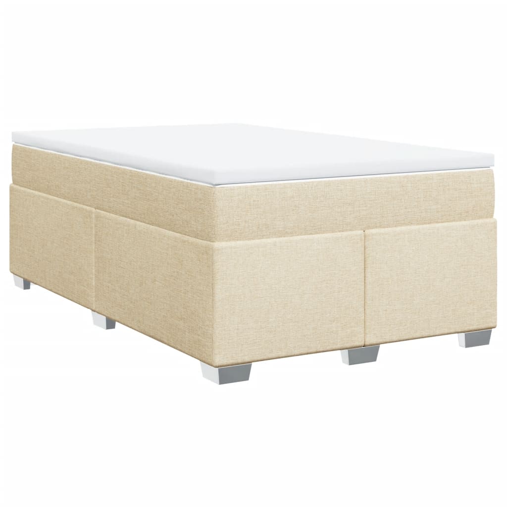 Κρεβάτι Boxspring με Στρώμα Κρεμ 120x200 εκ. Υφασμάτινο