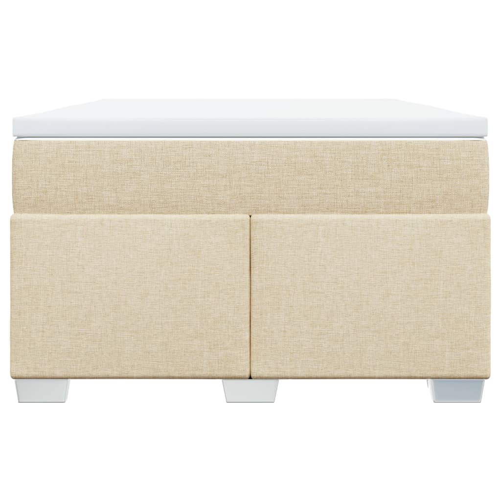 Κρεβάτι Boxspring με Στρώμα Κρεμ 120x200 εκ. Υφασμάτινο
