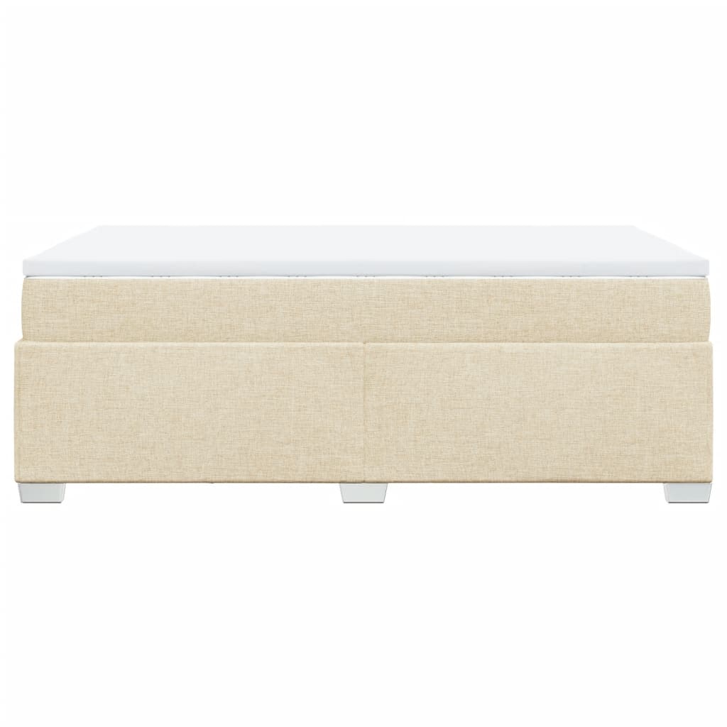 Κρεβάτι Boxspring με Στρώμα Κρεμ 120x200 εκ. Υφασμάτινο