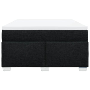 Κρεβάτι Boxspring με Στρώμα Μαύρο 140x190 εκ. Υφασμάτινο - Pakobazaar