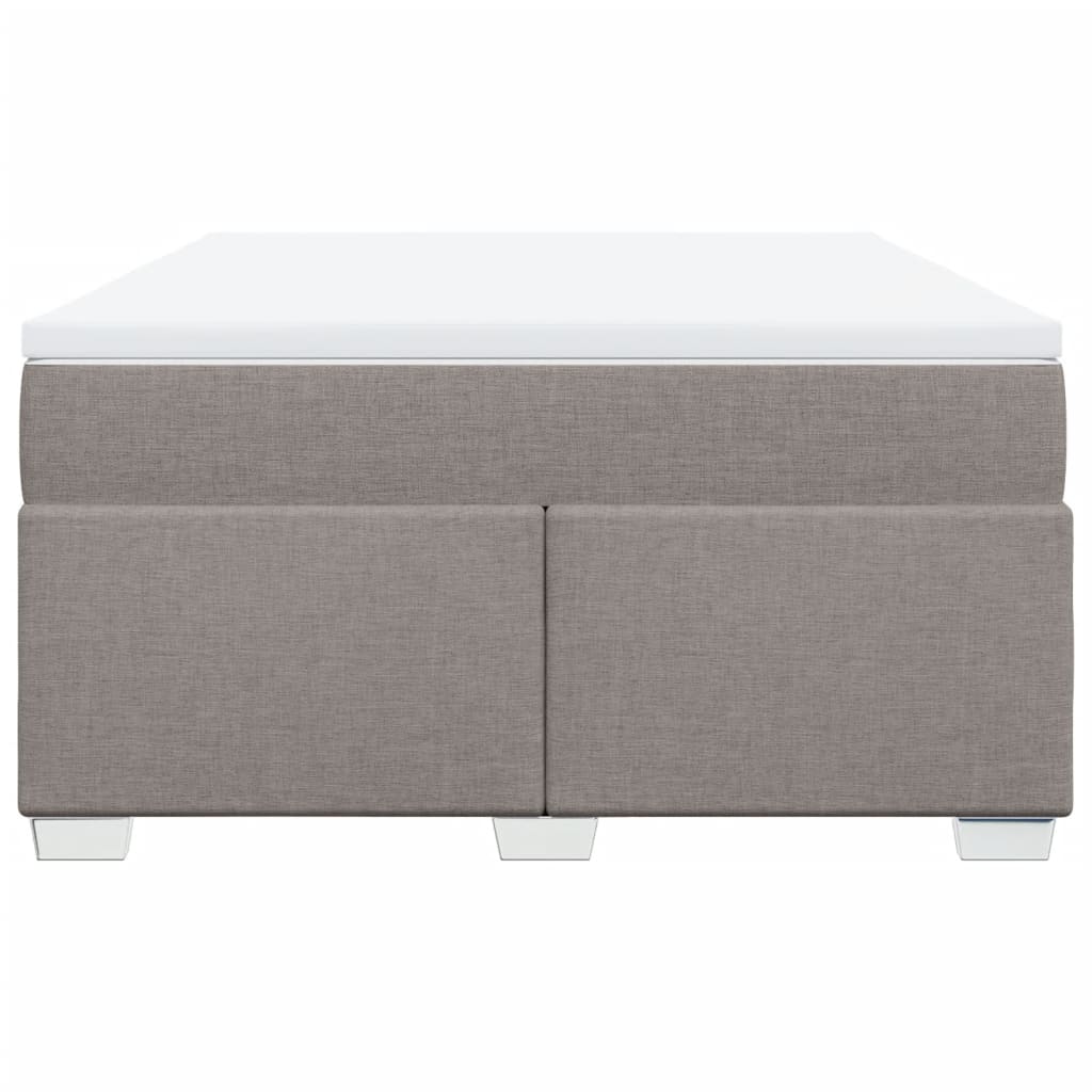 Κρεβάτι Boxspring με Στρώμα Taupe 140x190 εκ. Υφασμάτινο