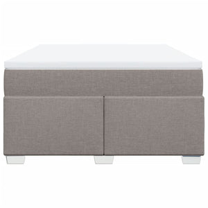 Κρεβάτι Boxspring με Στρώμα Taupe 140x190 εκ. Υφασμάτινο