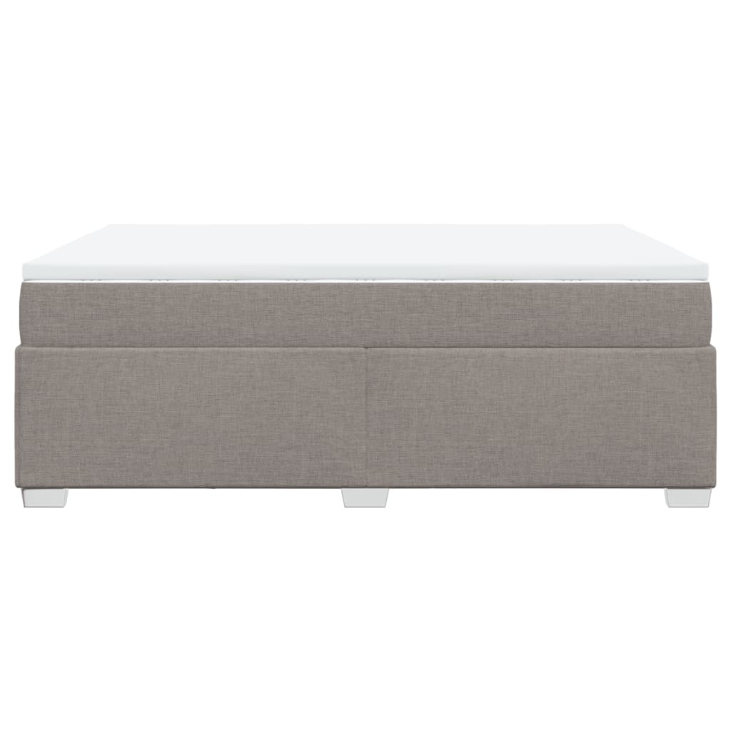 Κρεβάτι Boxspring με Στρώμα Taupe 140x190 εκ. Υφασμάτινο