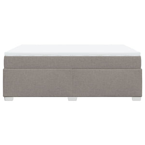 Κρεβάτι Boxspring με Στρώμα Taupe 140x190 εκ. Υφασμάτινο