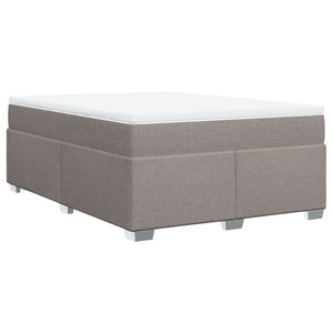 Κρεβάτι Boxspring με Στρώμα Taupe 140x190 εκ. Υφασμάτινο