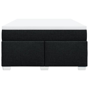 Κρεβάτι Boxspring με Στρώμα Μαύρο 140x200 εκ. Υφασμάτινο - Pakobazaar