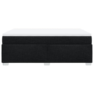 Κρεβάτι Boxspring με Στρώμα Μαύρο 140x200 εκ. Υφασμάτινο - Pakobazaar