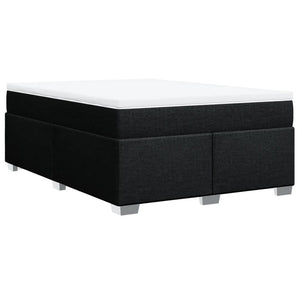 Κρεβάτι Boxspring με Στρώμα Μαύρο 140x200 εκ. Υφασμάτινο - Pakobazaar
