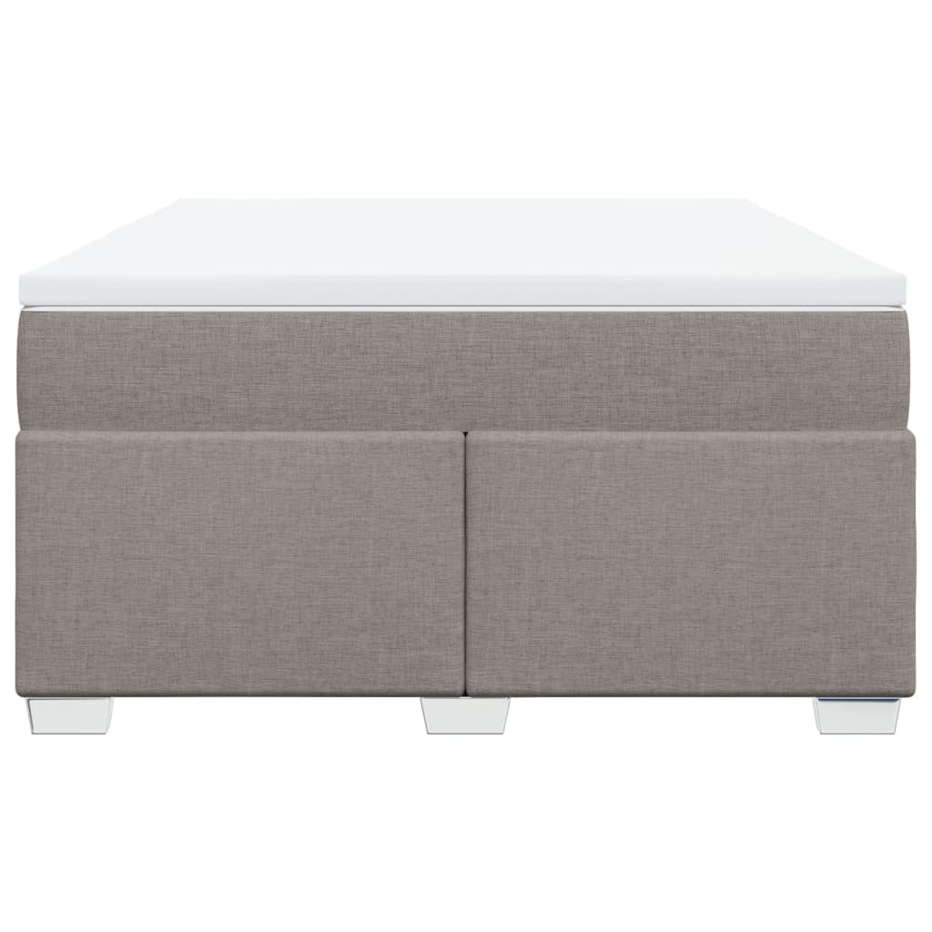 Κρεβάτι Boxspring με Στρώμα Taupe 140x200 εκ. Υφασμάτινο