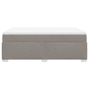 Κρεβάτι Boxspring με Στρώμα Taupe 140x200 εκ. Υφασμάτινο