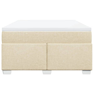 Κρεβάτι Boxspring με Στρώμα Κρεμ 140x200 εκ. Υφασμάτινο