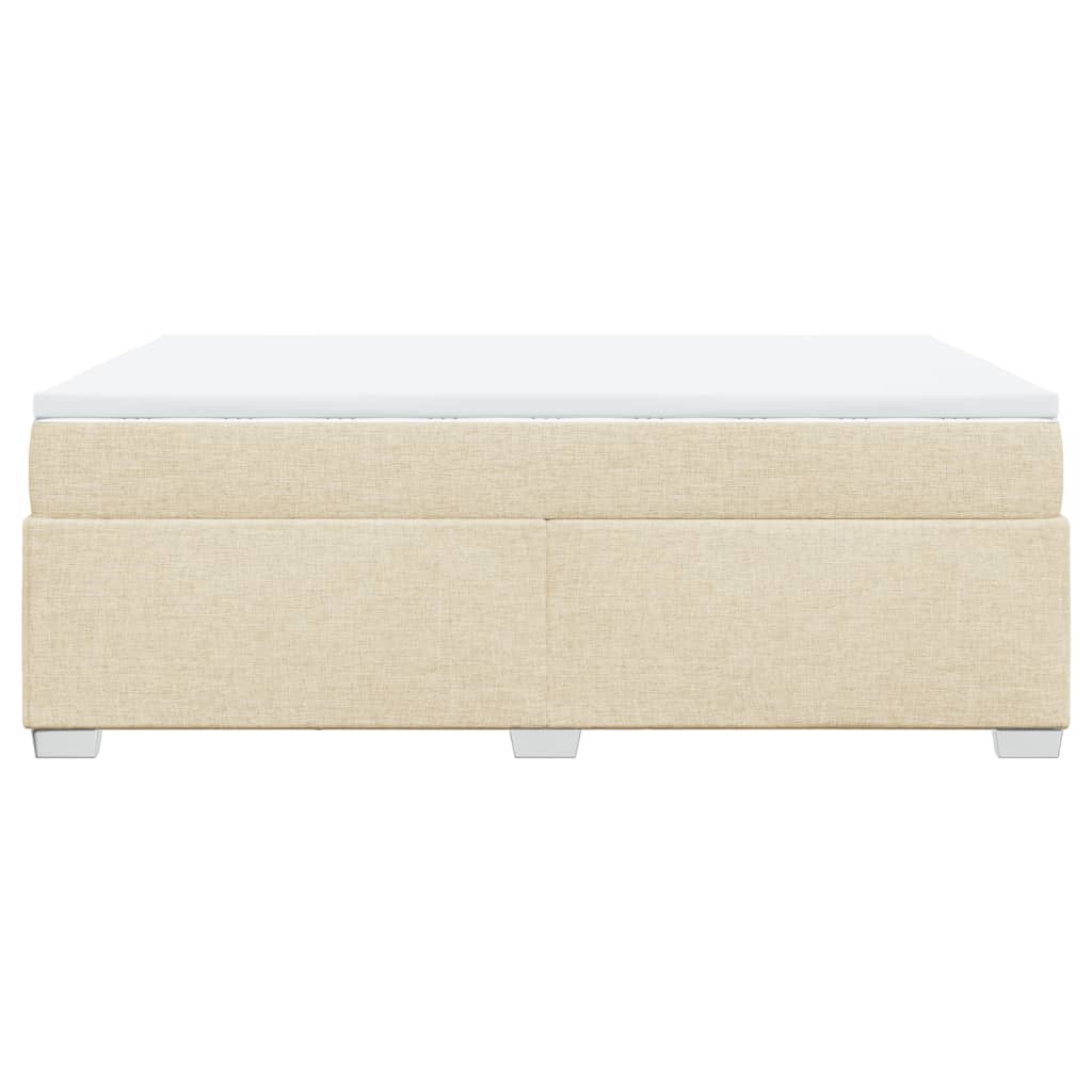 Κρεβάτι Boxspring με Στρώμα Κρεμ 140x200 εκ. Υφασμάτινο