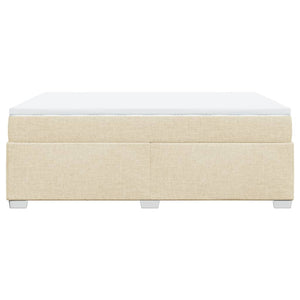 Κρεβάτι Boxspring με Στρώμα Κρεμ 140x200 εκ. Υφασμάτινο