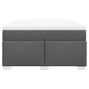 Κρεβάτι Boxspring με Στρώμα Σκούρο Γκρι 160x200 εκ Υφασμάτινο - Pakobazaar