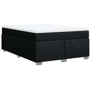 Κρεβάτι Boxspring με Στρώμα Μαύρο 160x200 εκ. Υφασμάτινο - Pakobazaar