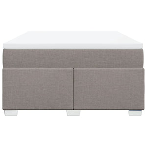 Κρεβάτι Boxspring με Στρώμα Taupe 160x200 εκ. Υφασμάτινο - Pakobazaar