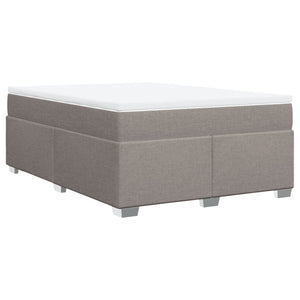 Κρεβάτι Boxspring με Στρώμα Taupe 160x200 εκ. Υφασμάτινο - Pakobazaar