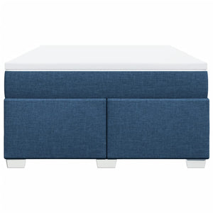 Κρεβάτι Boxspring με Στρώμα Μπλε 160x200 εκ. Υφασμάτινο - Pakobazaar