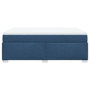 Κρεβάτι Boxspring με Στρώμα Μπλε 160x200 εκ. Υφασμάτινο - Pakobazaar