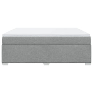 Κρεβάτι Boxspring με Στρώμα Ανοιχτό Γκρι 180x200 εκ. Υφασμάτινο - Pakobazaar
