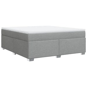 Κρεβάτι Boxspring με Στρώμα Ανοιχτό Γκρι 180x200 εκ. Υφασμάτινο - Pakobazaar