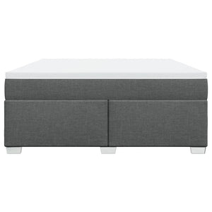 Κρεβάτι Boxspring με Στρώμα Σκούρο Γκρι 180x200 εκ Υφασμάτιν