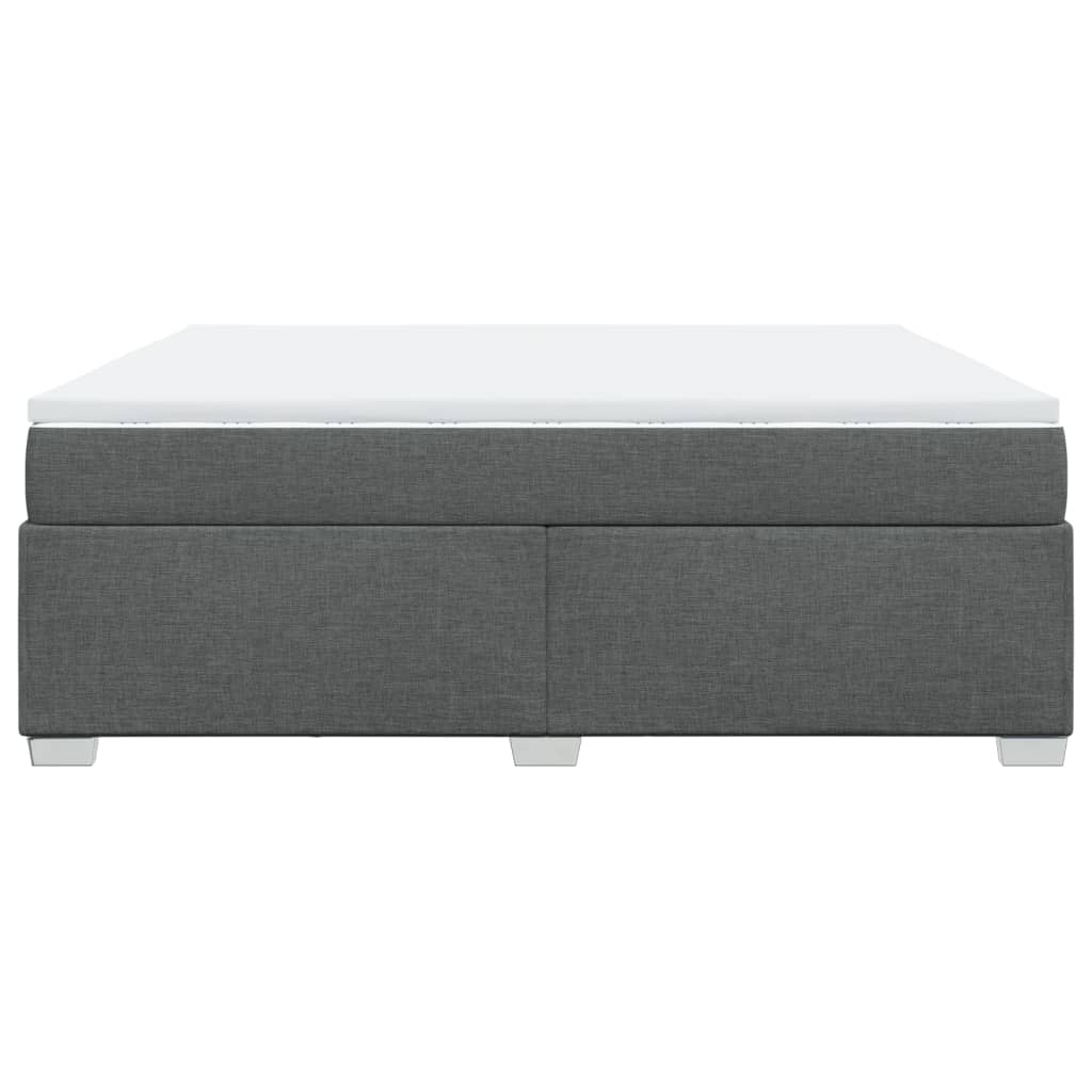 Κρεβάτι Boxspring με Στρώμα Σκούρο Γκρι 180x200 εκ Υφασμάτιν