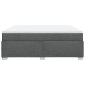 Κρεβάτι Boxspring με Στρώμα Σκούρο Γκρι 180x200 εκ Υφασμάτιν