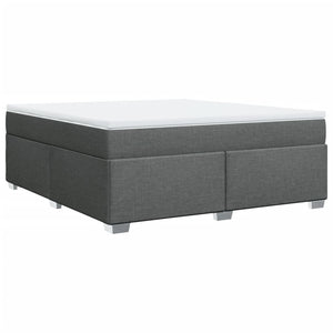 Κρεβάτι Boxspring με Στρώμα Σκούρο Γκρι 180x200 εκ Υφασμάτιν