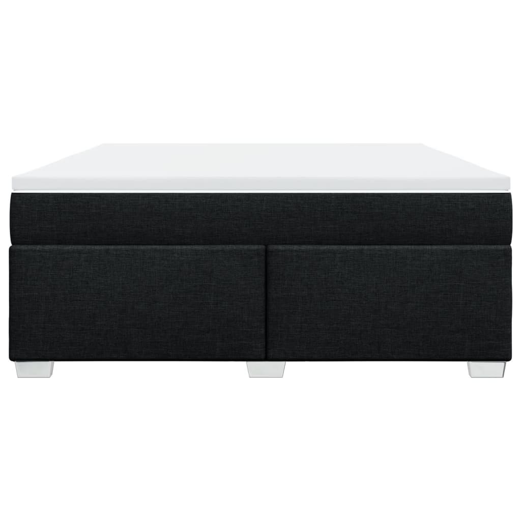 Κρεβάτι Boxspring με Στρώμα Μαύρο 180x200 εκ. Υφασμάτινο