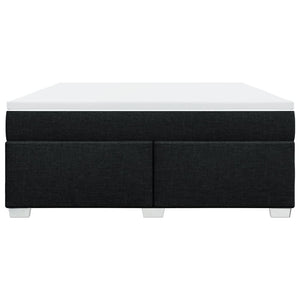 Κρεβάτι Boxspring με Στρώμα Μαύρο 180x200 εκ. Υφασμάτινο