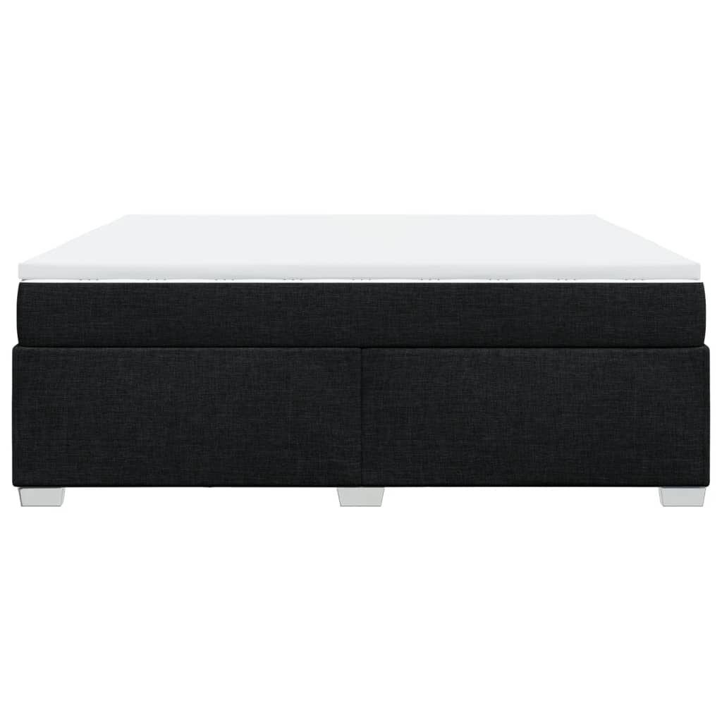Κρεβάτι Boxspring με Στρώμα Μαύρο 180x200 εκ. Υφασμάτινο