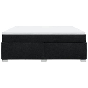 Κρεβάτι Boxspring με Στρώμα Μαύρο 180x200 εκ. Υφασμάτινο