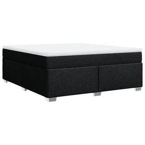 Κρεβάτι Boxspring με Στρώμα Μαύρο 180x200 εκ. Υφασμάτινο