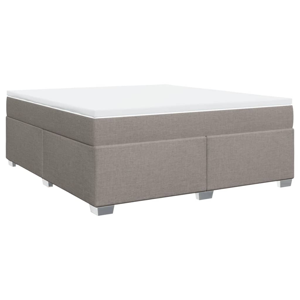 Κρεβάτι Boxspring με Στρώμα Taupe 180x200 εκ. Υφασμάτινο - Pakobazaar