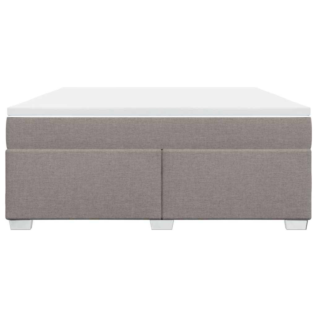 Κρεβάτι Boxspring με Στρώμα Taupe 180x200 εκ. Υφασμάτινο - Pakobazaar