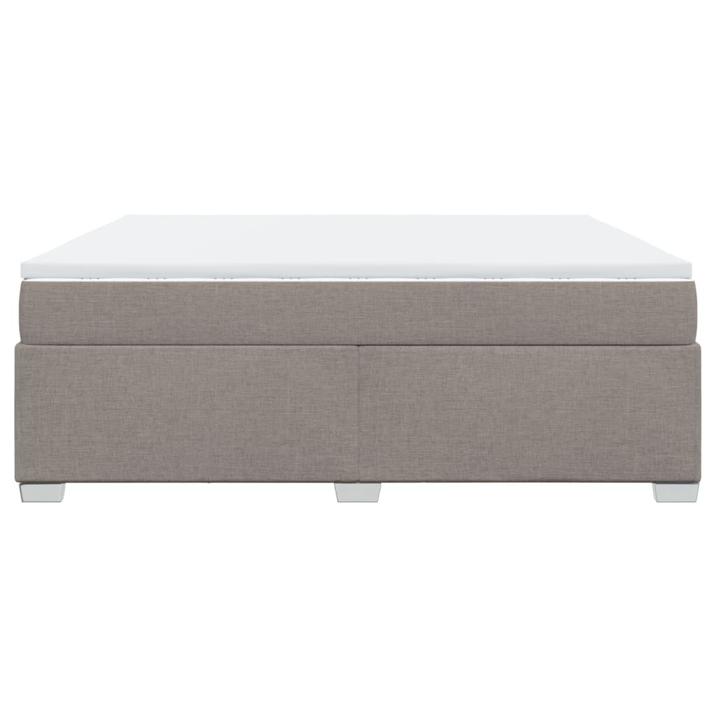 Κρεβάτι Boxspring με Στρώμα Taupe 180x200 εκ. Υφασμάτινο - Pakobazaar