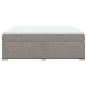 Κρεβάτι Boxspring με Στρώμα Taupe 180x200 εκ. Υφασμάτινο - Pakobazaar