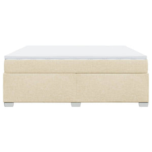 Κρεβάτι Boxspring με Στρώμα Κρεμ 180x200 εκ. Υφασμάτινο - Pakobazaar