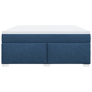 Κρεβάτι Boxspring με Στρώμα Μπλε 180x200 εκ. Υφασμάτινο - Pakobazaar