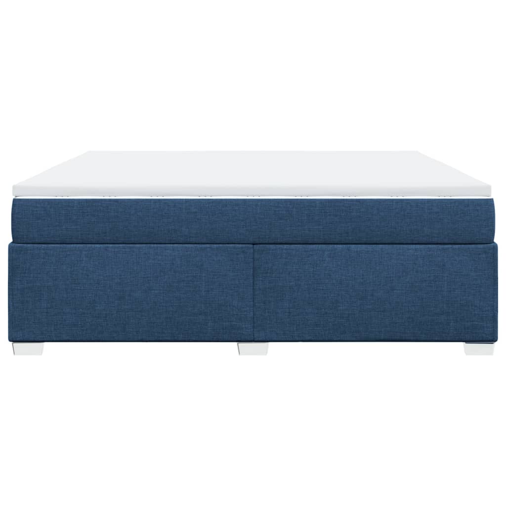 Κρεβάτι Boxspring με Στρώμα Μπλε 180x200 εκ. Υφασμάτινο - Pakobazaar