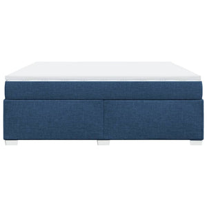 Κρεβάτι Boxspring με Στρώμα Μπλε 180x200 εκ. Υφασμάτινο - Pakobazaar