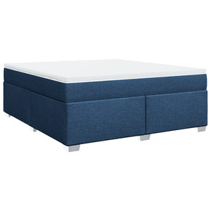 Κρεβάτι Boxspring με Στρώμα Μπλε 180x200 εκ. Υφασμάτινο - Pakobazaar