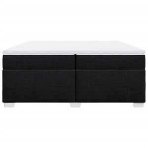 Κρεβάτι Boxspring με Στρώμα Μαύρο 200x200 εκ. Υφασμάτινο - Pakobazaar