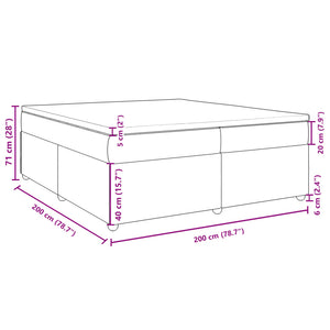 Κρεβάτι Boxspring με Στρώμα Μπλε 200x200 εκ. Υφασμάτινο - Pakobazaar