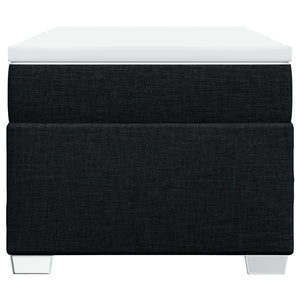 Κρεβάτι Boxspring με Στρώμα Μαύρο 90x190 εκ.Υφασμάτινο - Pakobazaar