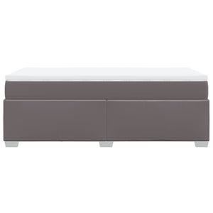 Κρεβάτι Boxspring με Στρώμα Γκρι 80 x 200 εκ. Συνθετικό Δέρμα
