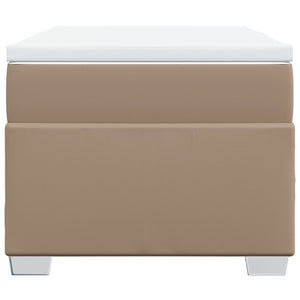 Κρεβάτι Boxspring με Στρώμα Καπουτσίνο 90x190εκ.από Συνθ. Δέρμα